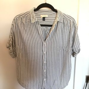 Universal thread striped button down